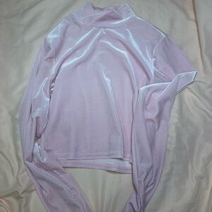 Forever 21 Blush Velvet Cowl Neck Top